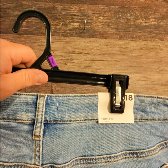 Forever 21 Light Blue Distressed Jean Shorts - Picture 3 of 9